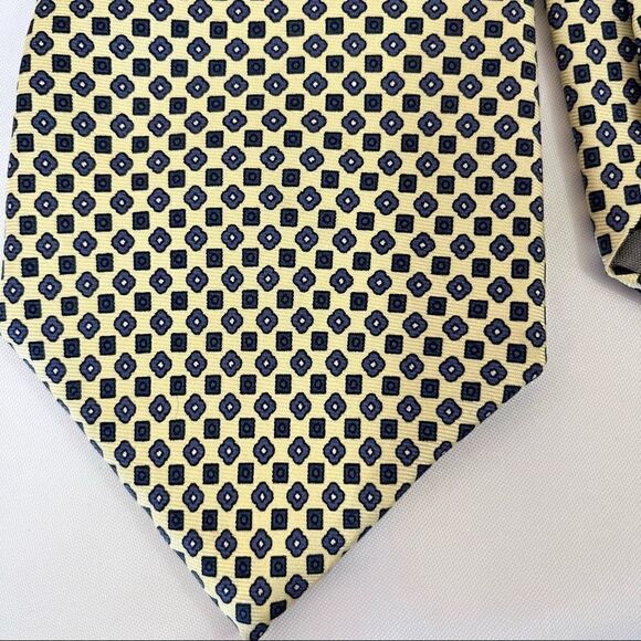 Lot of 2 Christian Dior Monsieur Silk Ties Mens Classic Necktie Yellow Red Blue - Picture 4 of 11